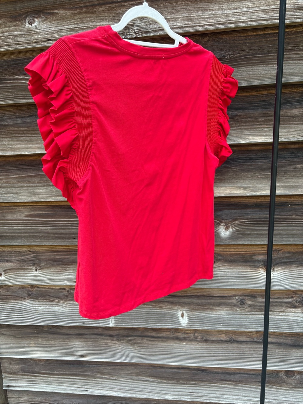 English Factory Bright Red Ruffle Sleeve Tank Top - Picture 2 of 3